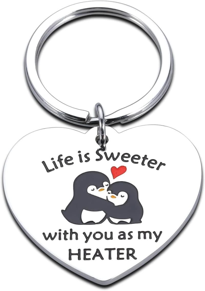 Valentine's Day Multicolored Modern Love Keychain for Couples