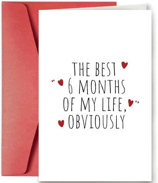 6-Month Anniversary Card for Couples
