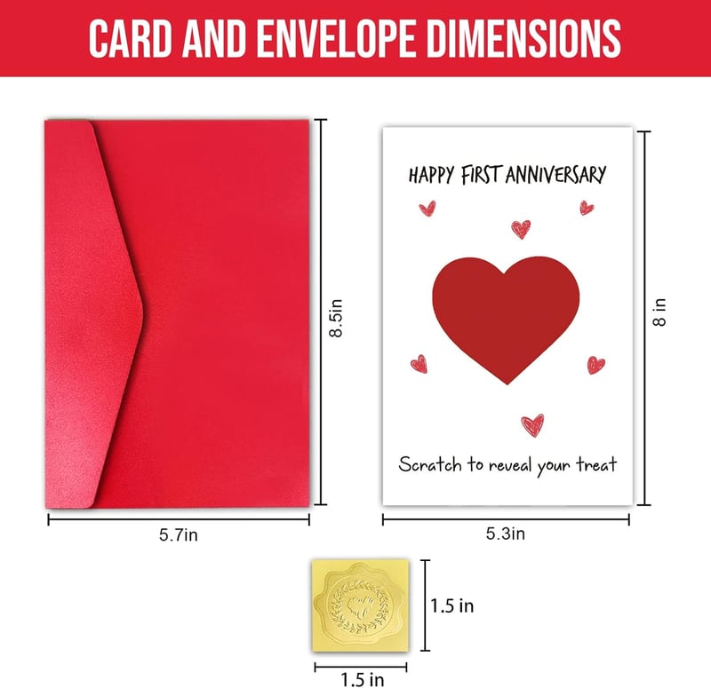 First Anniversary Scratch Card for Men - Reveal Your Treat