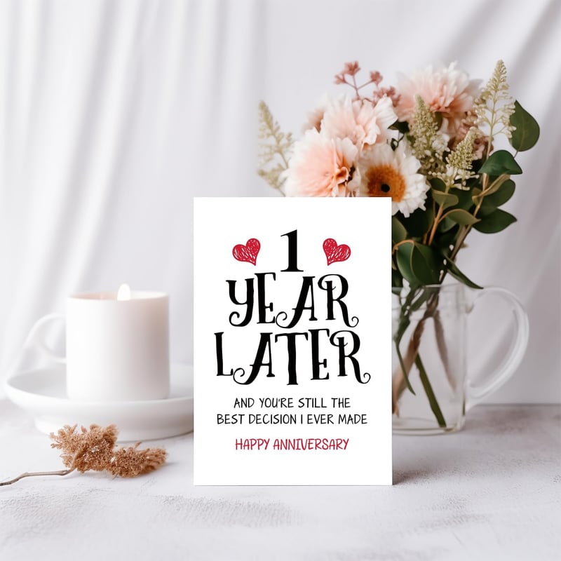 1st Anniversary Romantic Gifts & Cards for Couples