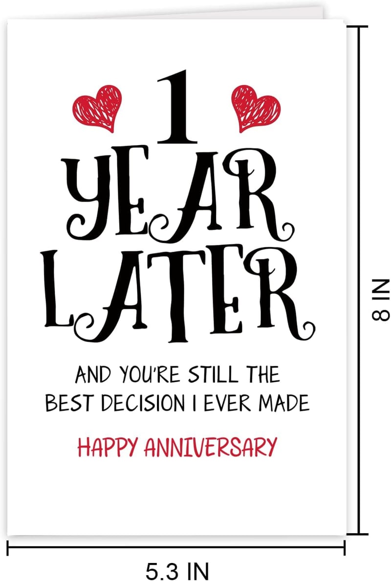 1st Anniversary Romantic Gifts & Cards for Couples