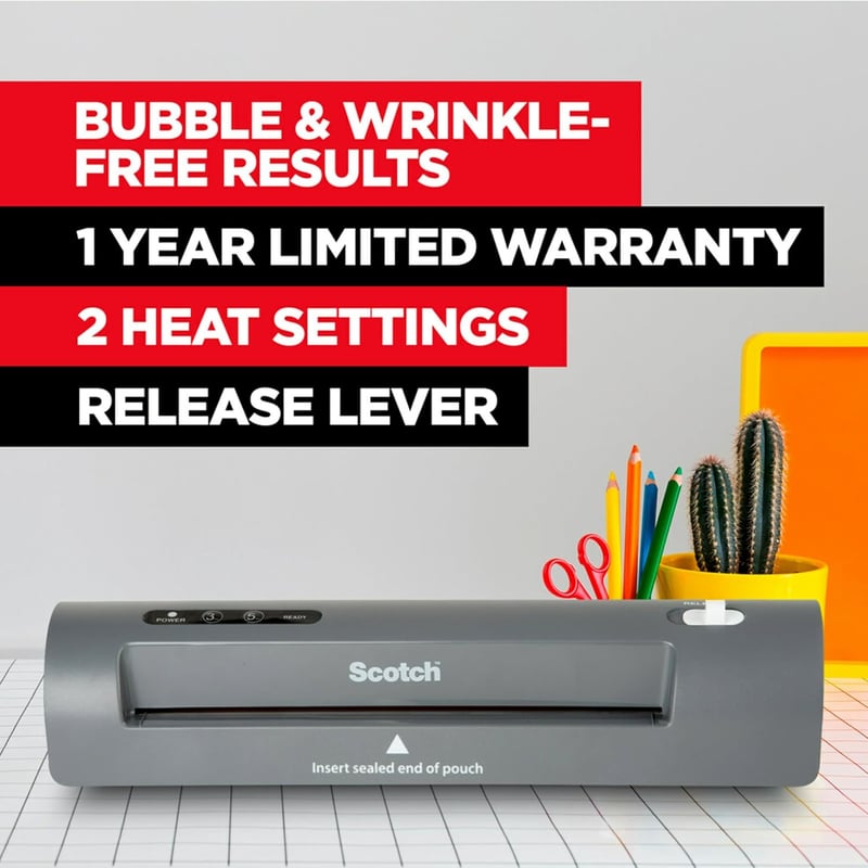 Scotch Thermal Laminator - 2 Roller System for Home or Office
