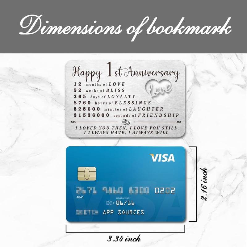 1st Anniversary Gift Card for Couples