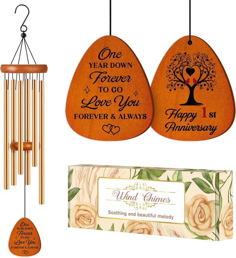 1st Anniversary Wind Chimes Gift for Couples