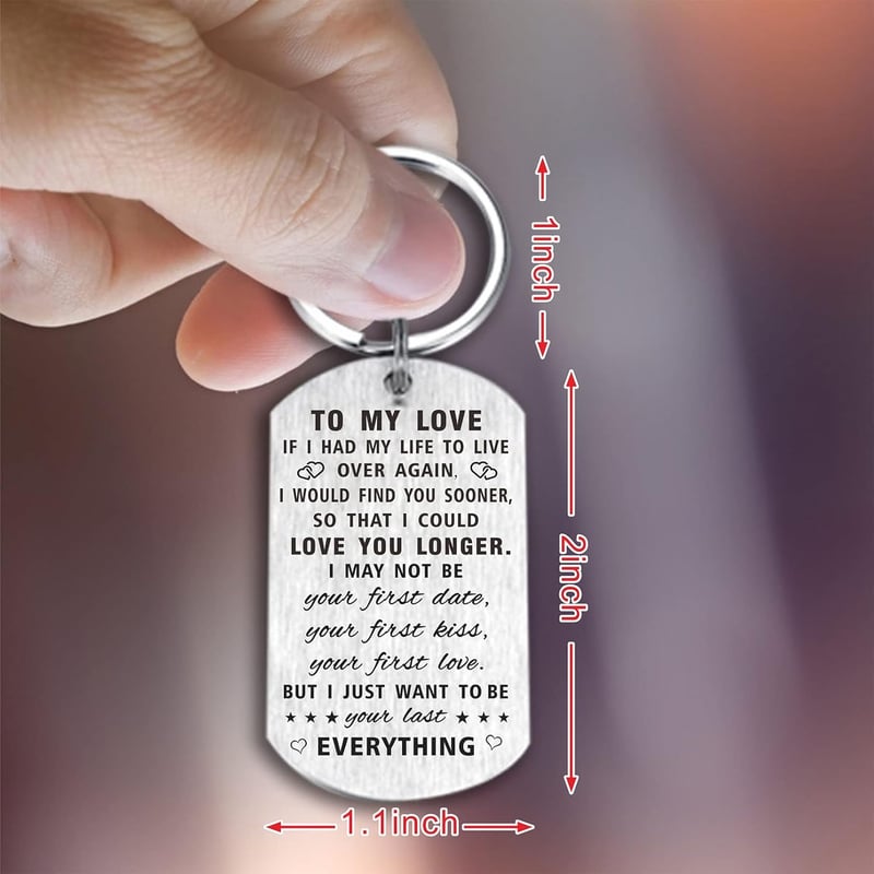 Happy Wedding Anniversary Keychain Gift for Couples