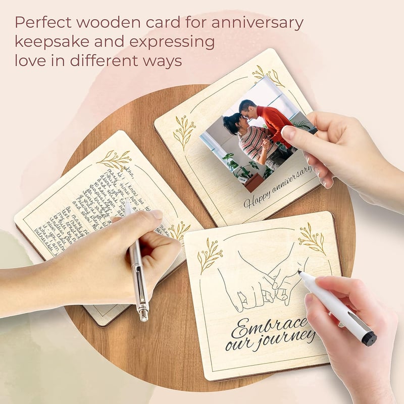 5th Anniversary Wood Card Gift for Him