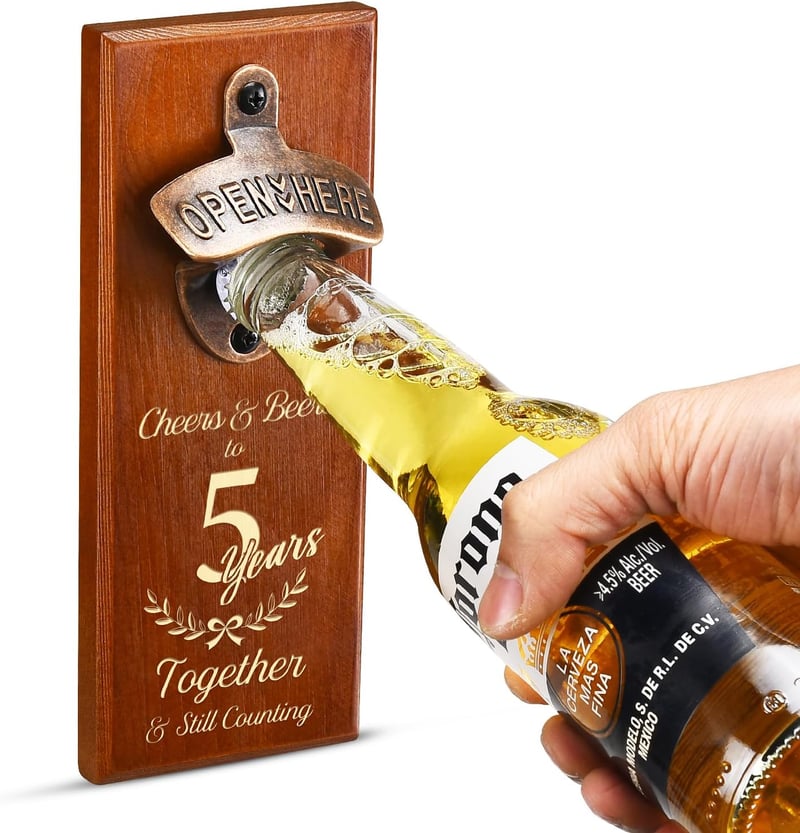 5th Anniversary Wooden Keepsake for Him