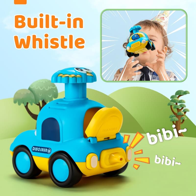 Dinosaur Taxi Car Toy for 1-2 Year Old Boys - Birthday Gift