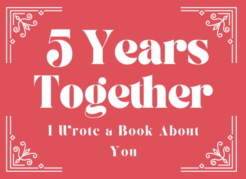 5th Anniversary Fill-in-the-Blank Book for Couples