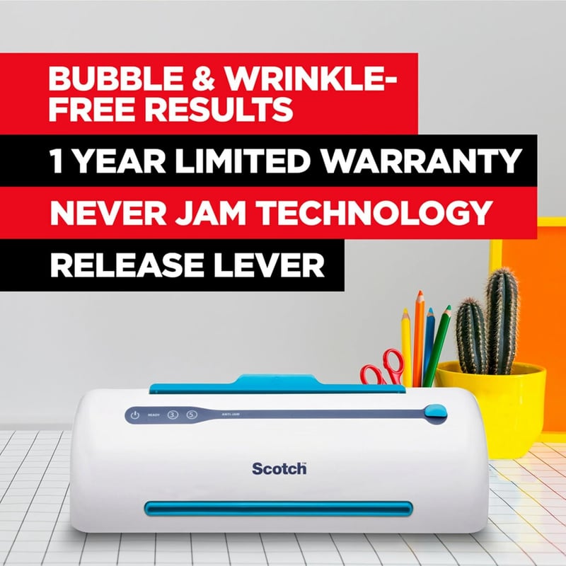 Scotch PRO Thermal Laminator with Never Jam Technology, 9