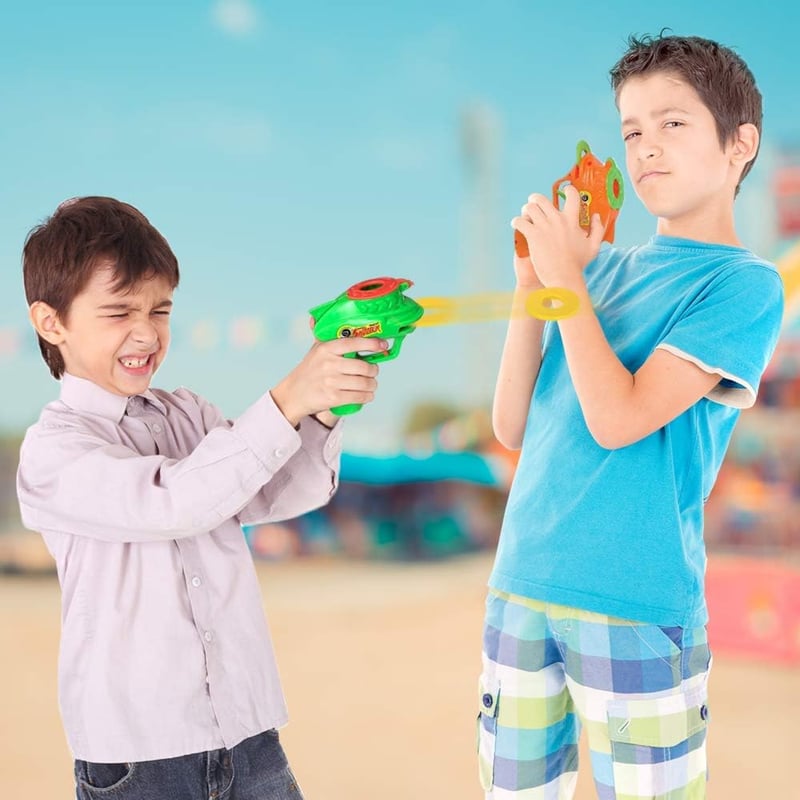 Foam Disc Launcher Toy Set - 2 Guns with 5 Disks Each