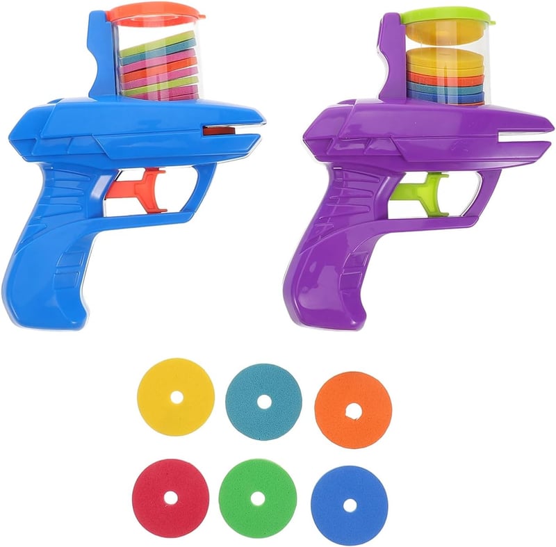 Kids' Soft Foam Disc Shooter - 2pcs with 20 Launcher Discs