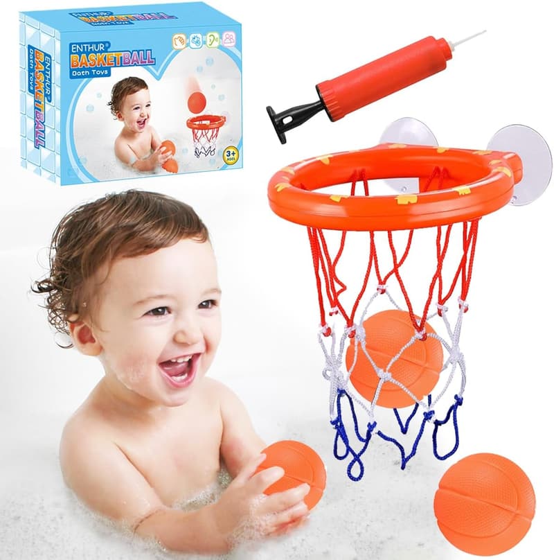 Bath Toy Basketball Hoop & Balls Set for Kids