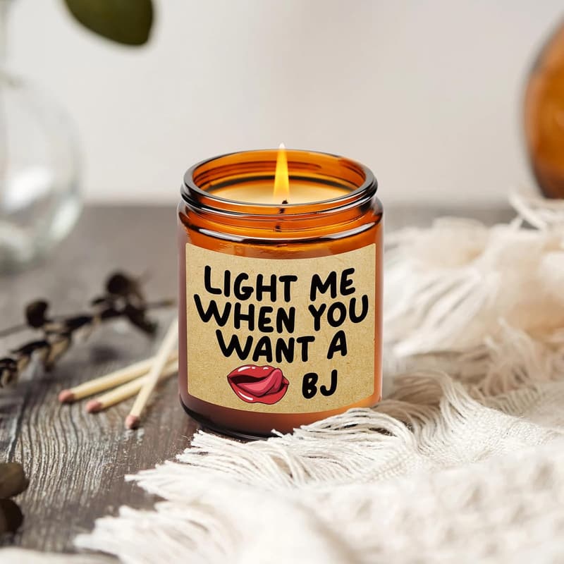 Funny Lavender Scented Candle Gift for Him - Anniversary & Birthdays