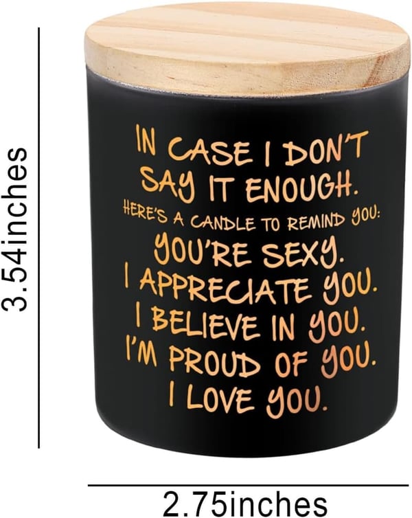 Lavender Scented Soy Candle for Him - Unique Romantic Gift