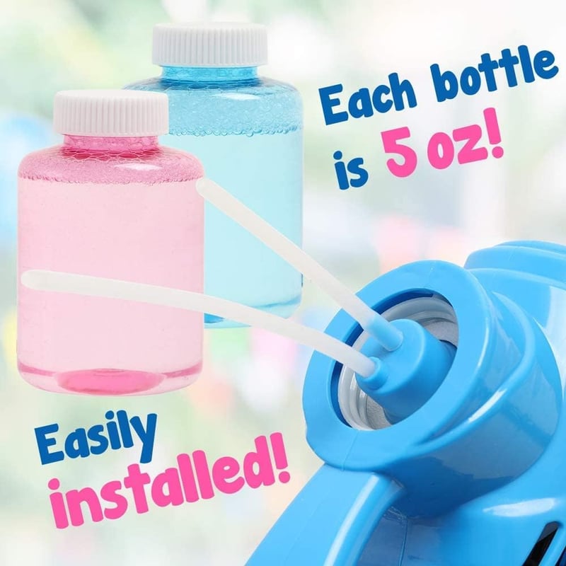 Bubble Gun with Rotating Wheel - Battery Operated, 5 fl. oz.