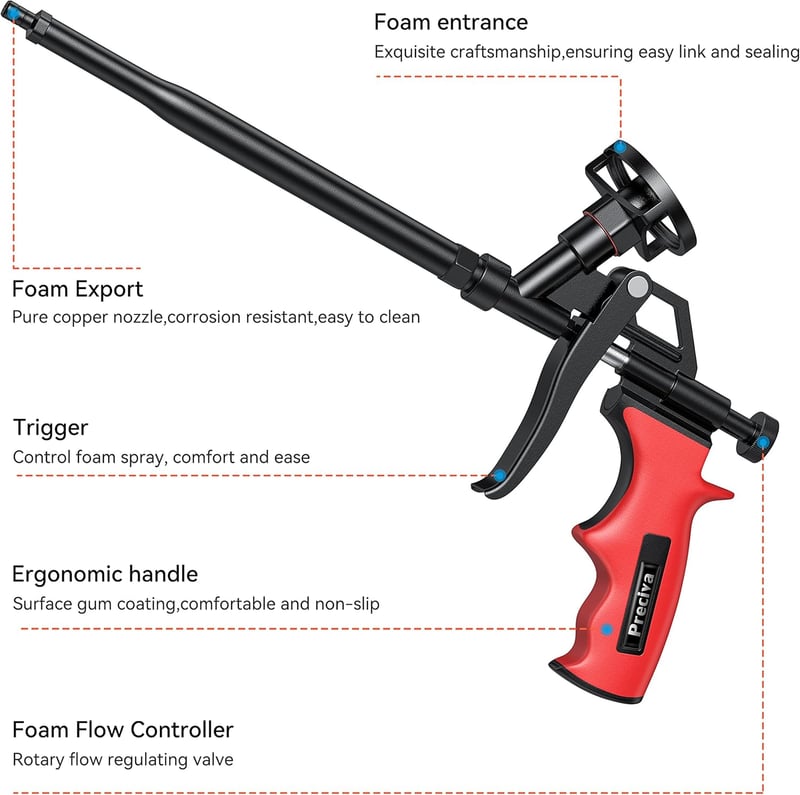 Professional Heavy-Duty Foam Gun for Caulking & Sealing