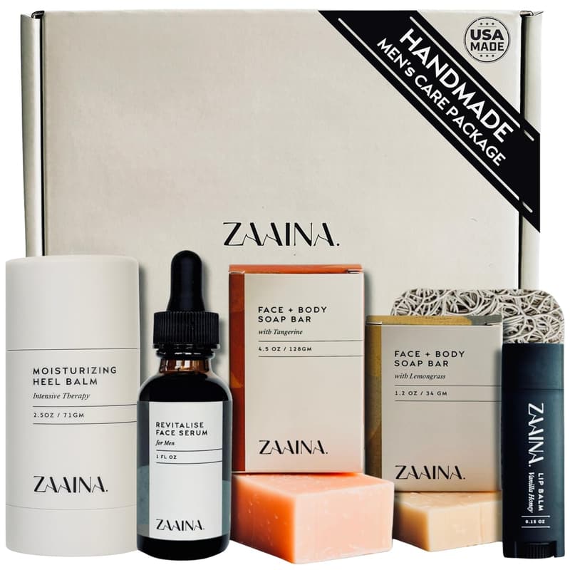 Father's Day Men's Luxury Self-Care Kit - Travel Size Spa Basket