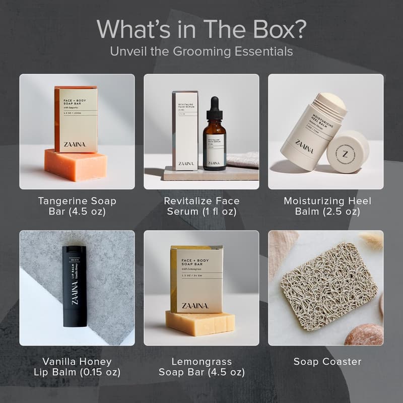 Father's Day Men's Luxury Self-Care Kit - Travel Size Spa Basket