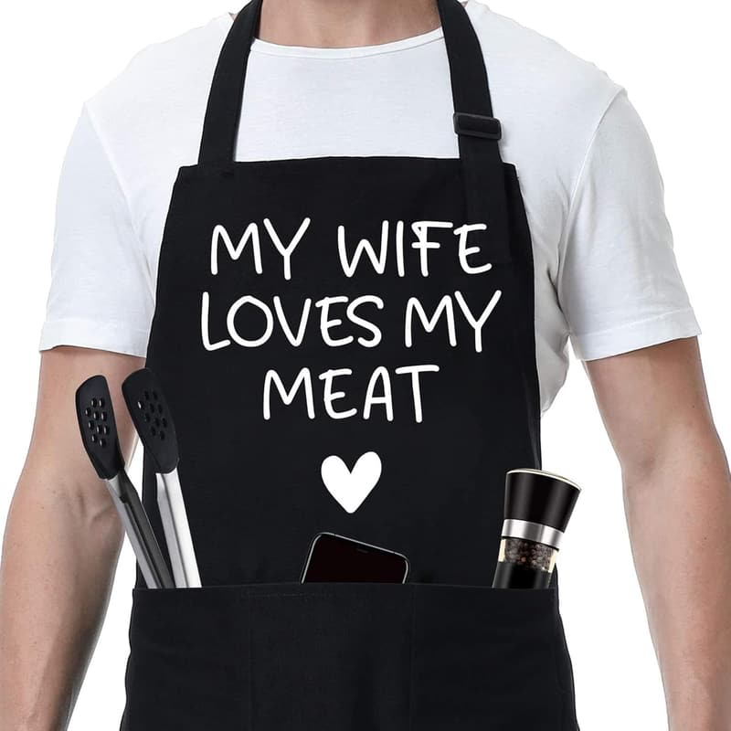 Men's Apron - Funny Gift for Husband's Anniversary or Birthday