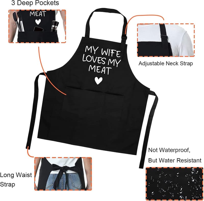 Men's Apron - Funny Gift for Husband's Anniversary or Birthday