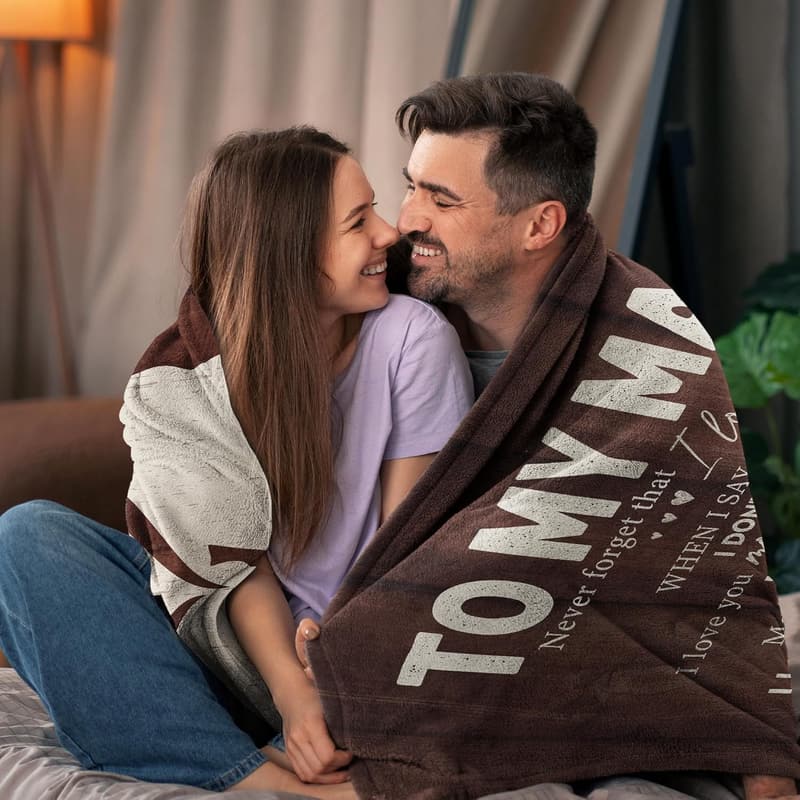 Father's Day Blanket Gift for Him - I Love You Design, 60
