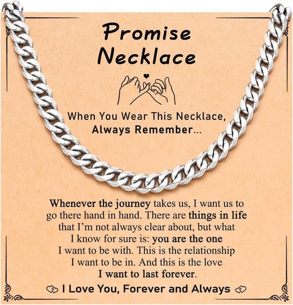 Men's Stainless Steel Cuban Link Chain Necklace - 20 Inches