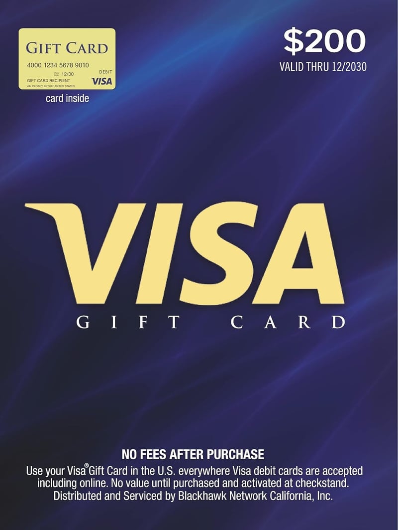 $200 Visa Gift Card with $6.95 Purchase Fee