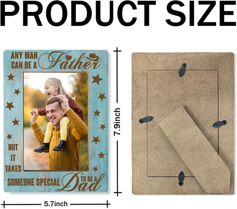 Father's Day Photo Frame Gift for Dad from Kids, 8x6