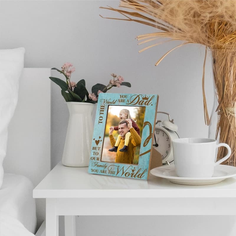 Father's Day Photo Frame for 4x6 Inch Pictures, Gift for Dad