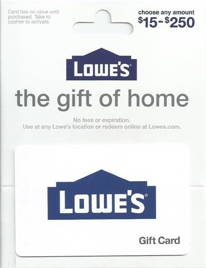 Lowe's Gift Card for Home Improvement Projects