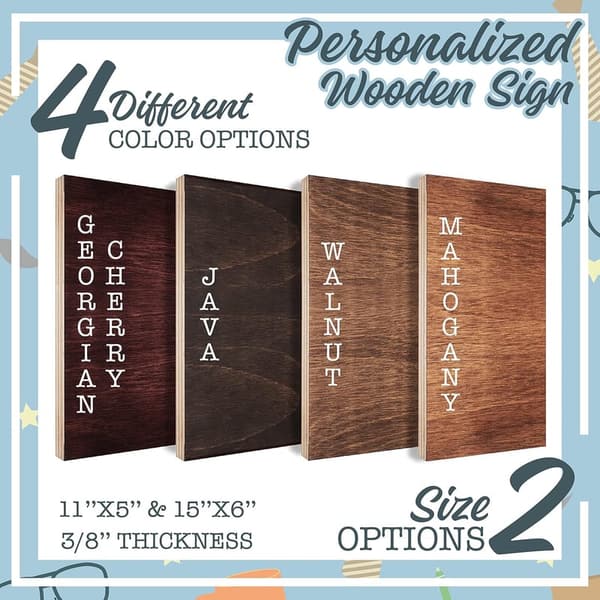 Personalized Football Dad Wood Sign with Children Names