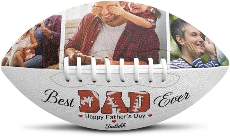 Personalized Football Gift for Dad - Custom Photo for Father's Day