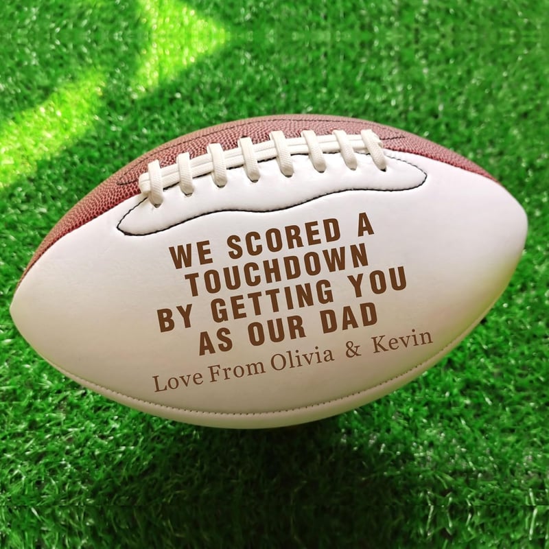 Personalized 12-Inch Football - Custom Dad Gift for Father's Day