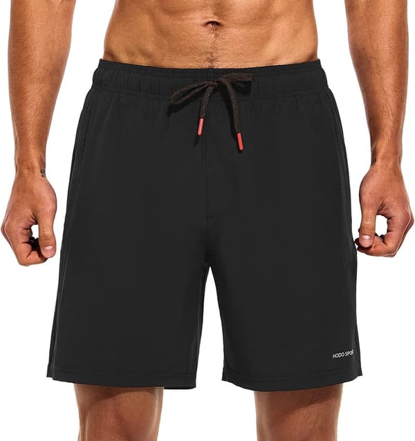 Men's Quick-Dry Swim Trunks with Compression Liner and Pockets
