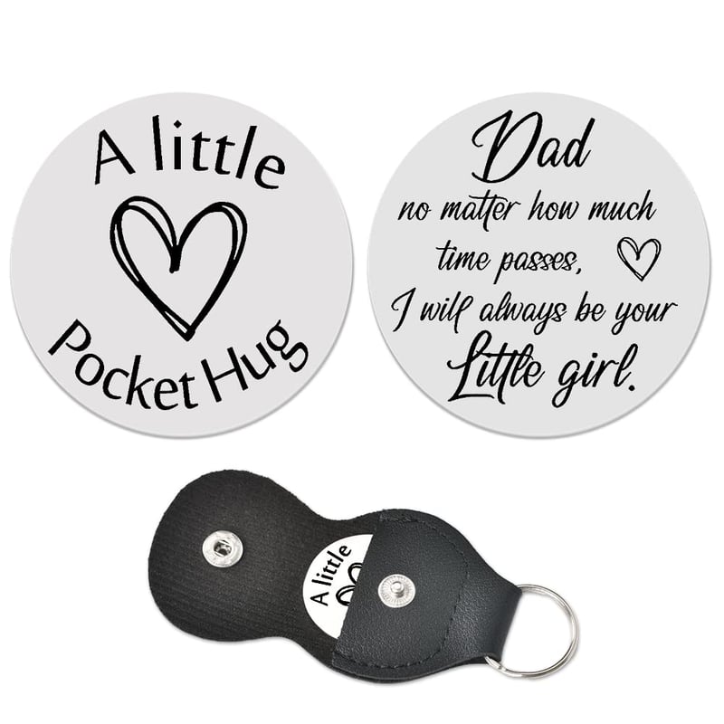 Father's Day Keychain Gift - Pocket Hug Token for Dad