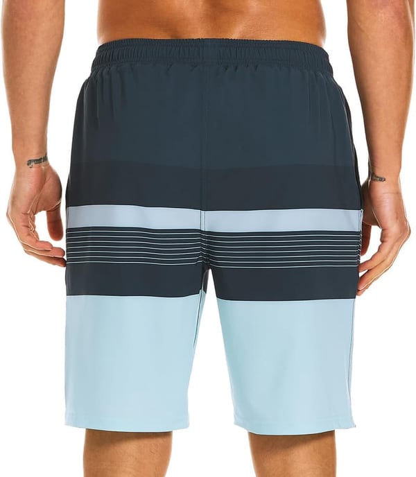 Men's Quick-Dry Swim Trunks with Compression Liner and Pockets