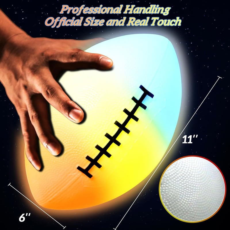 Glow in The Dark LED Football - Outdoor Sport Ball for Kids