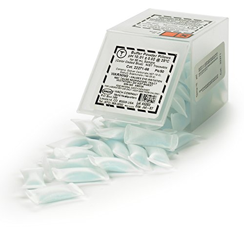 pH 10.00 Color-Coded Blue Buffer Powder Pillows - Pack of 50