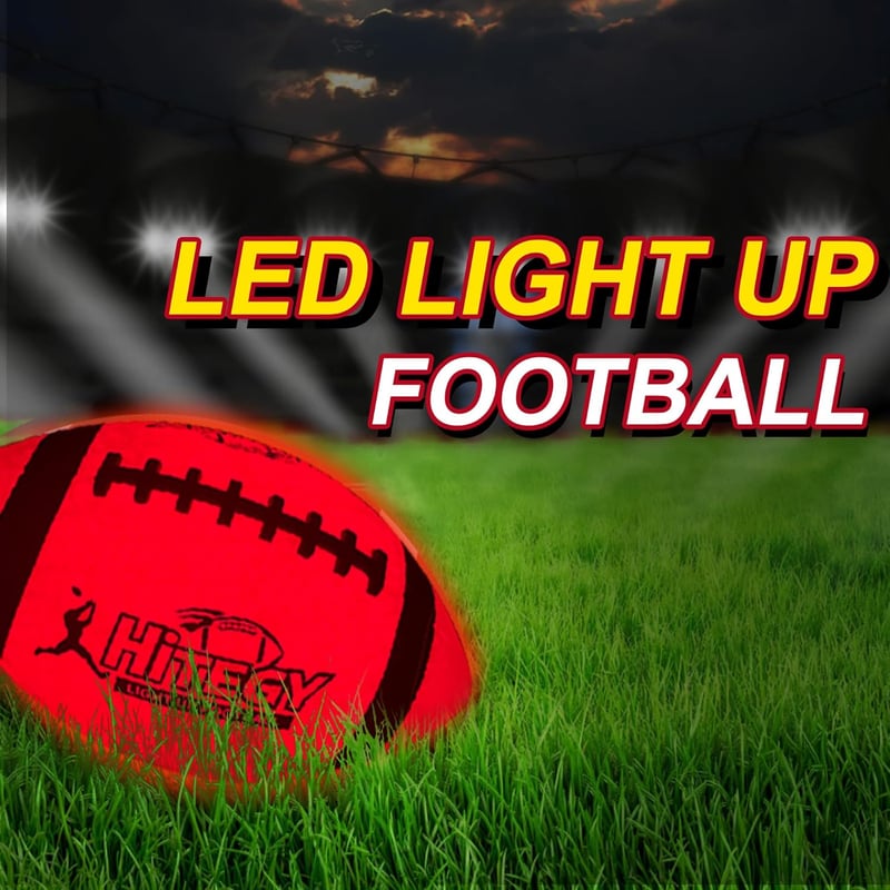 Rechargeable Glow in the Dark Football – Official Size 6, USB Charging