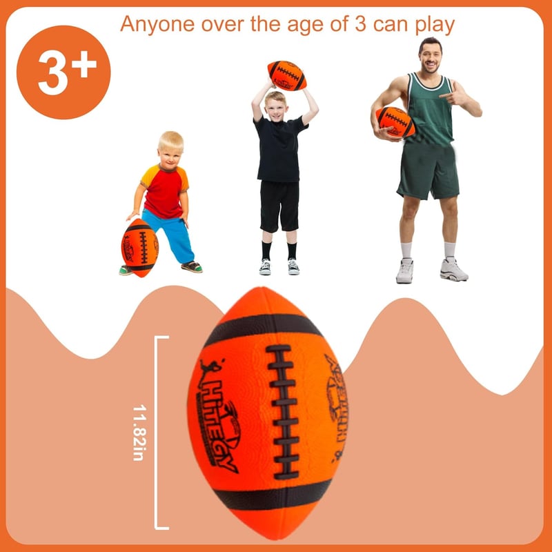 Rechargeable Glow in the Dark Football – Official Size 6, USB Charging