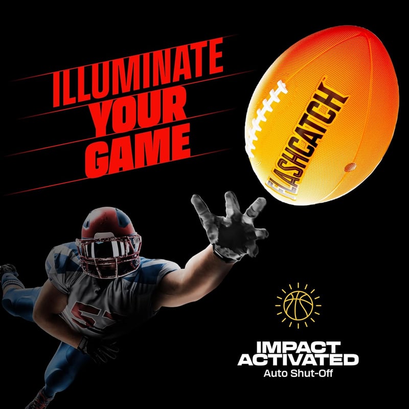 Glow in the Dark Football - Outdoor Sports Gift for Boys 8-15