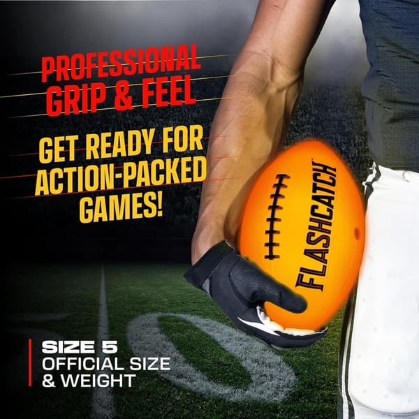 Glow in the Dark Football - Outdoor Sports Gift for Boys 8-15