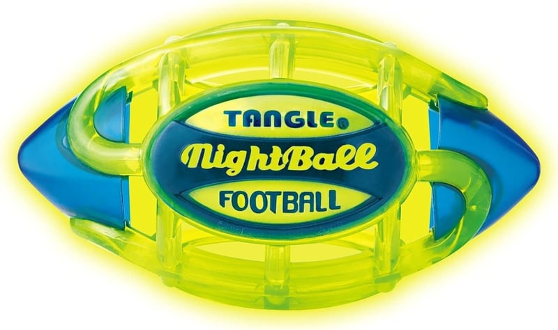 Glow in the Dark LED Football - Tangle NightBall, Green/Blue