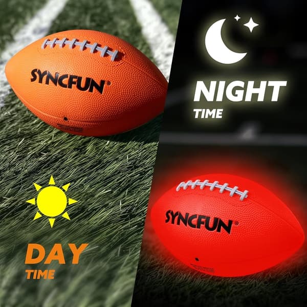 Glow in The Dark Football for Boys - Light Up Night Sports Game