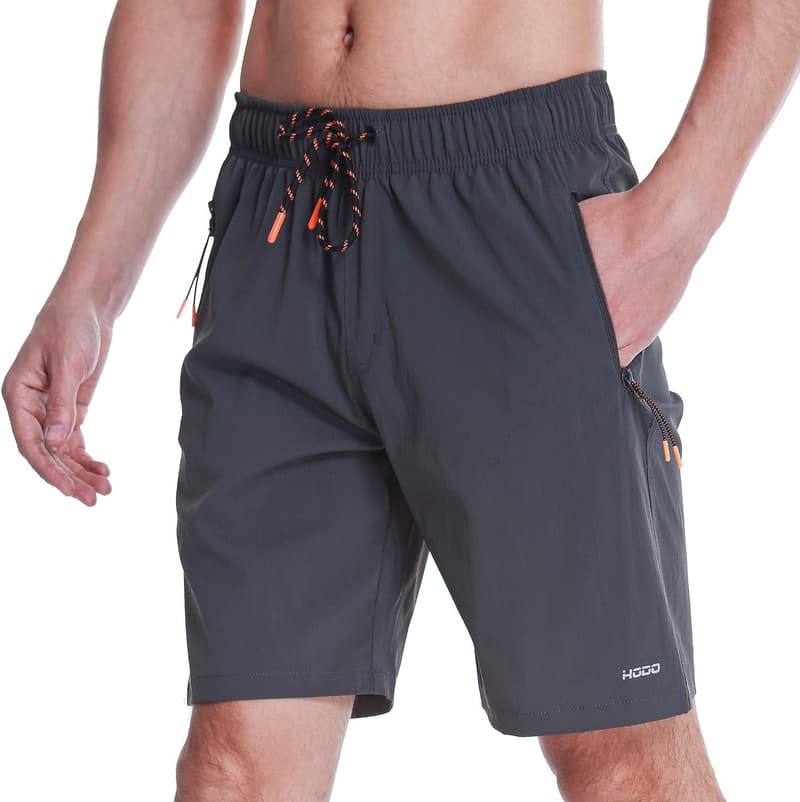 Men's Quick-Dry Swim Trunks with Zipper Pockets
