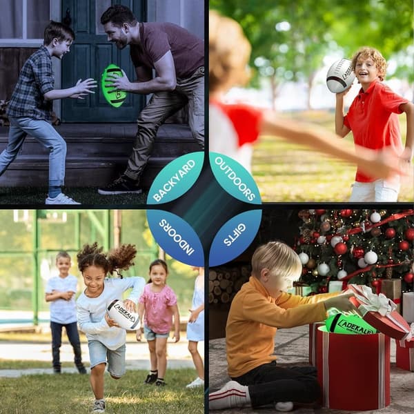 Glow in The Dark Size 9 Football - Holographic Sports Gift for Kids