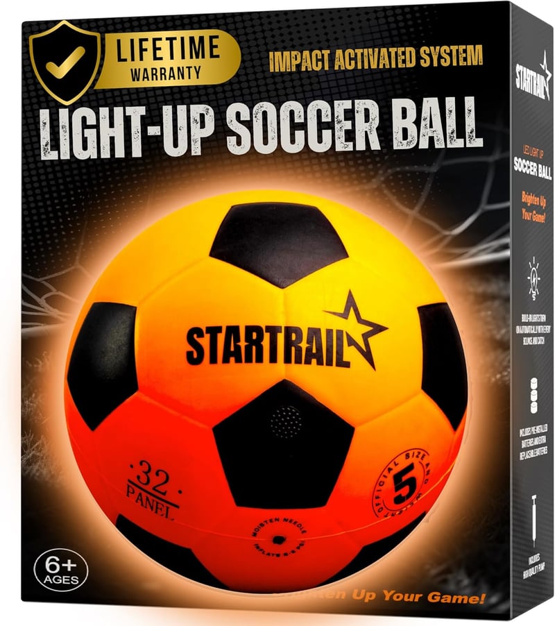 Glow in the Dark Soccer Ball for Kids Ages 8-14