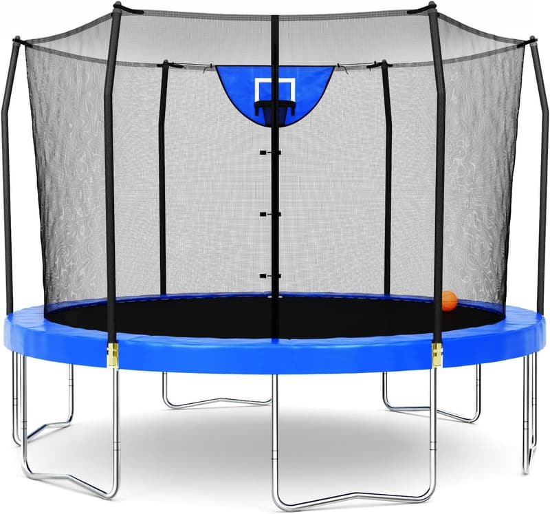 Skywalker Outdoor Jump N’ Dunk Trampoline with Basketball Hoop