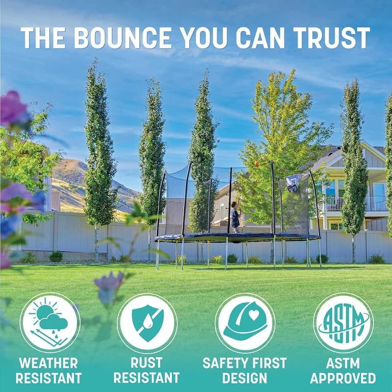 Skywalker Outdoor Jump N’ Dunk Trampoline with Basketball Hoop